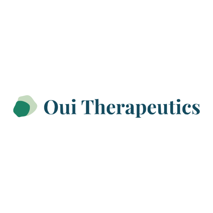 Oui Theraputics Logo in green on white background